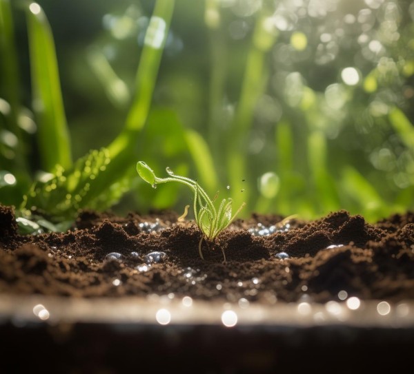 透明的绿色种植系统，从纸巾到数字时刻