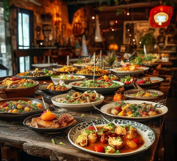 美食餐饮店，味蕾盛宴